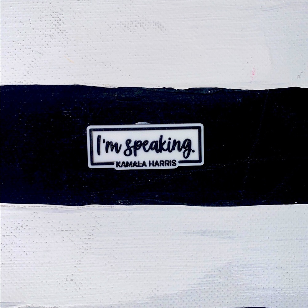 “I’m speaking” croc pieces